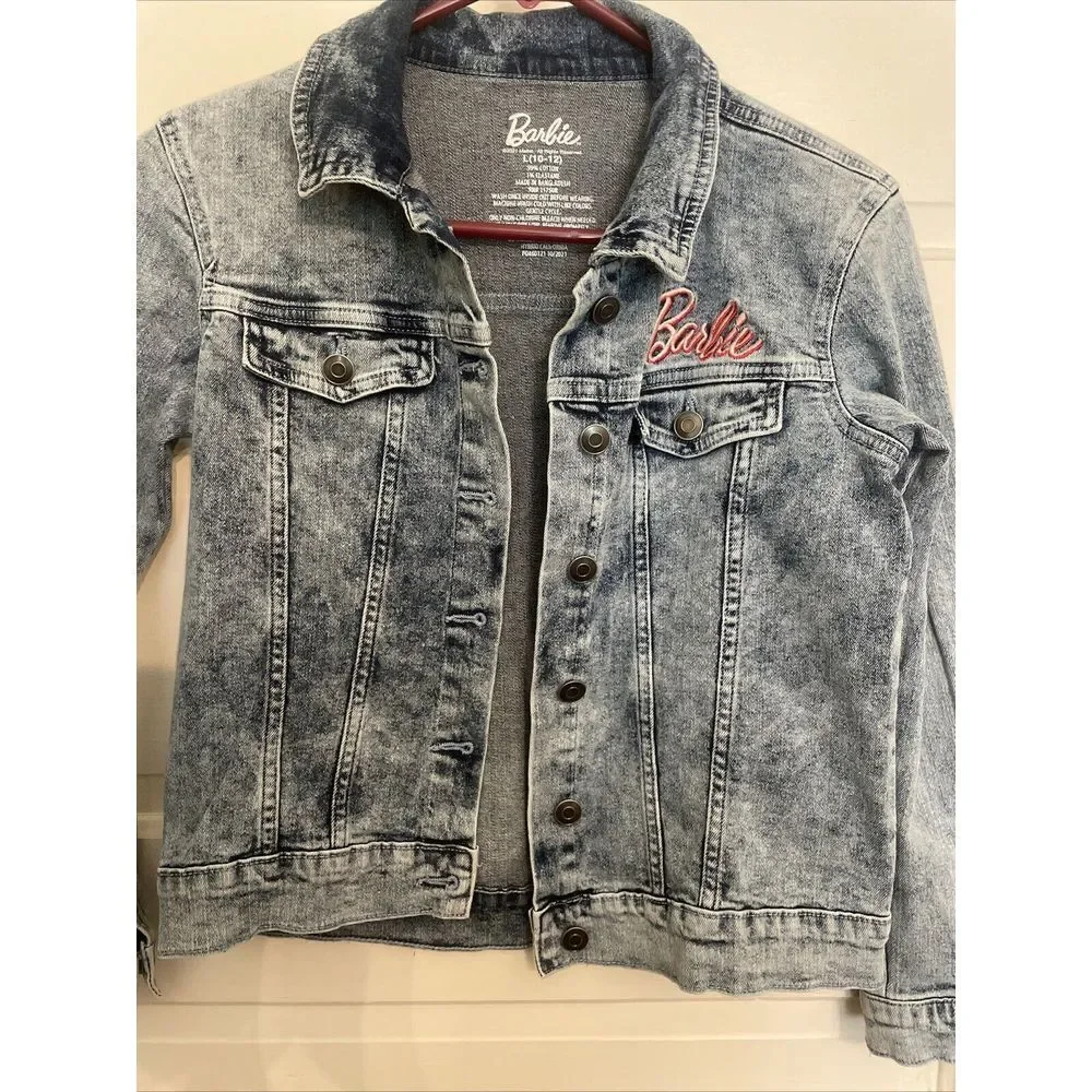 Barbie Licensed Mattel Jean Jacket Girls Size L‎ (10-12)